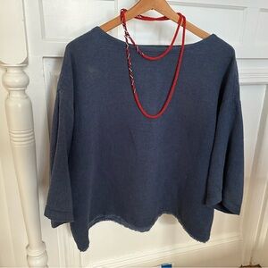Eileen Fisher Slate Blue Women's Top